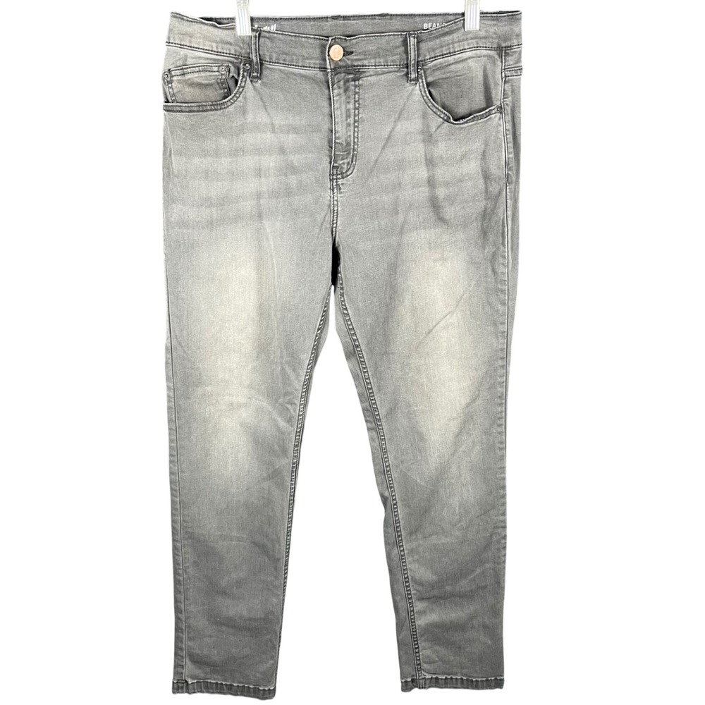 Mugsy Jeans Beans Slim Fit Mens 34 Grey Stretch Denim FLX3NMG